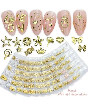 VONNST Nail Decorations Metal Art Studs 3D Metal Art Jewelry Decorations Bows Heart Bubble Multi-Shapes Decoration Accessories 14 - Buy Online on GoSupps.com