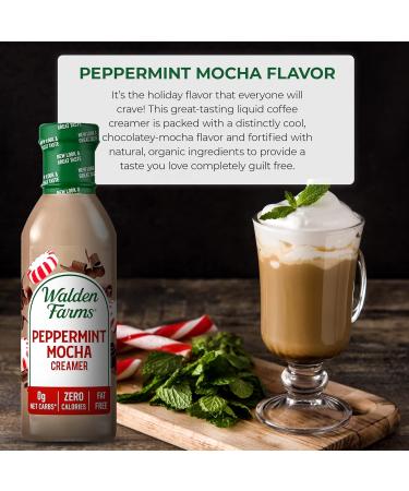 Walden Farms Peppermint Mocha Coffee Creamer 12 oz Bottle (Pack of 2) - Vegan, Paleo, Keto Friendly Non-Dairy Milk Substitute - 0g Net Carbs - Perfect for Coffee, Shakes, Cocktails & More - Buy Online on GoSupps.com