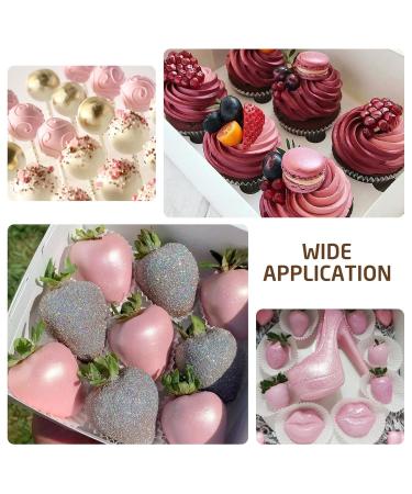 Edible Glitter Fluid - 60ml Metallic Liquid Glitter for Cakes Macarons & DIY Treats (Pink) | Premium Food Coloring Powder - Buy Online on GoSupps.com