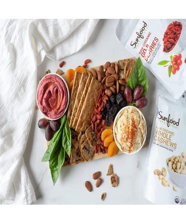 Buy Sunfood Raw Organic Whole Cashews - 1 lb (454g) | Premium Quality Nuts - Buy Online on GoSupps.com