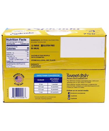 SPLENDA No Calorie Sweetener Single-Serve Packets - 700 Count - Buy Online on GoSupps.com
