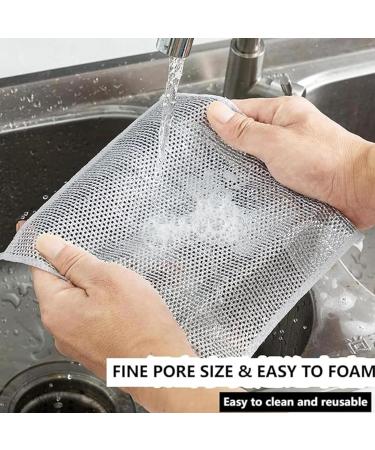 Double Stainless Steel Scrubber Multipurpose Wire Dishwashing Rags Non Scratch Wire Dish Cloth Multipurpose Wire Miracle Cleaning Cloths 2-in-1 Cast Iron Scrubber Ancienflow Scrubber (10PC) - Buy Online on GoSupps.com