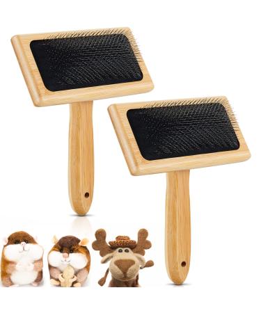 2 Pcs Wool Carders Needle Felting Brush Hand Carders for Wool Wooden Wool Carders Meedle Felting Wool Carding Brushes Needle Felting Tools for Needle Felting Craft Felt Project Dogs Brush