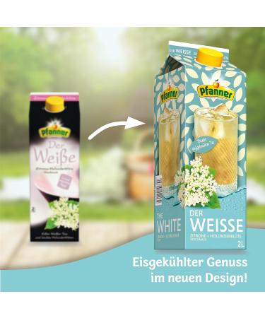 Buy Pfanner The White Lemon Elderflower Iced Tea - 2L Tetra Pak | Directly Brewed Tea with Lemon Juice - International Shipping Available - Buy Online on GoSupps.com