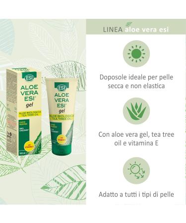 ESI Aloe Vera Gel with Vitamin E & Tea Tree - 200ml for Dry Skin | Argan Oil Infused | International Shipping - Buy Online on GoSupps.com