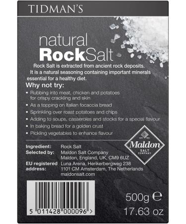 Tidmans Natural Rock Salt 500g - Premium Quality Salt for Cooking - 500g Pack of 1 - Buy Online on GoSupps.com
