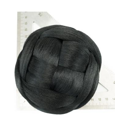 Imissu Medium Braided Chignon Hair Cover for Women - Stylish Donut Hair Accessories for Weddings & Parties (Black) - Buy Online on GoSupps.com