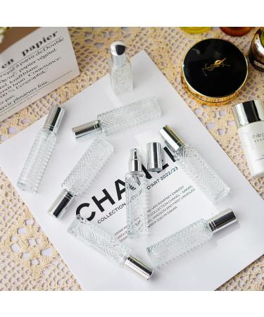 Yu Feng 12-Piece Taj Mahal Style Clear Glass Atomizer Spray Bottles - Refillable Perfume & Essential Oil Set with Funnel & Pipettes | International Shipping - Buy Online on GoSupps.com