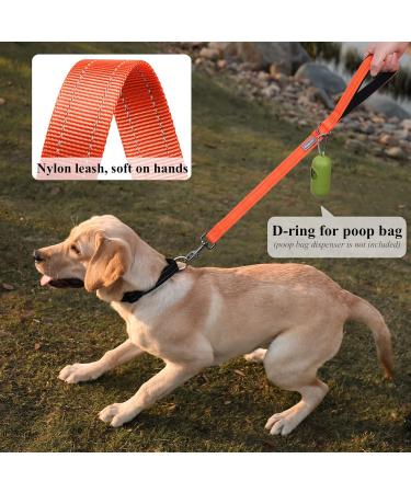 Vivaglory Short Dog Leash for Medium & Large Dogs - 61cm Traffic Leash | Orange Training Line - Buy Online on GoSupps.com
