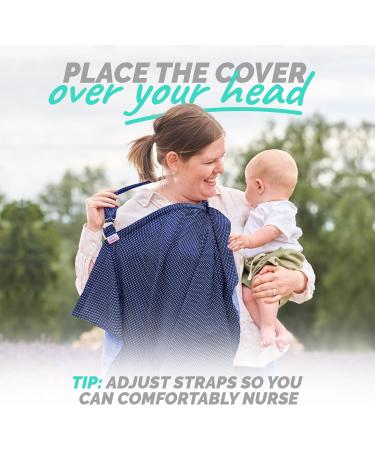 Soft & Breathable Nursing Cover with Pockets - Navy Blue Breastfeeding Coverall - Buy Online on GoSupps.com