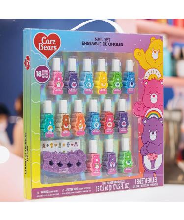 Care Bears Non-Toxic Nail Polish Set for Kids | 15 pcs with Stickers & Toe Spacers | Peelable & Quick Dry | Perfect Birthday Gift for Ages 3+ by Townley Girl - Buy Online on GoSupps.com
