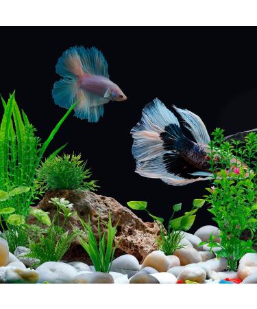 Omjmyy 21-Piece Artificial Aquarium Plants Set | Vibrant Plastic Decorations for Fish Tanks & Aquatic Landscapes - Buy Online on GoSupps.com