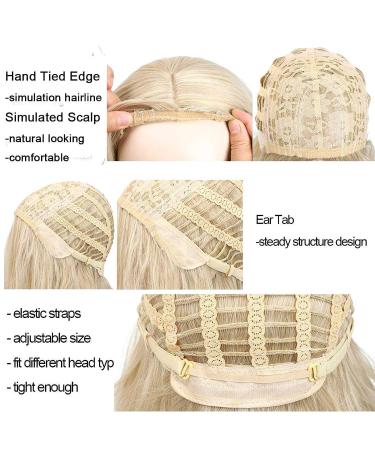 SHINYSHOW 26 Blond 613 Long Wavy Wig | Middle Part Synthetic Halloween Cosplay Wig for Women - Buy Online on GoSupps.com