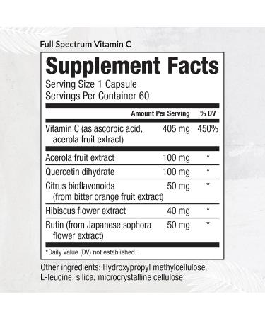 EquiLife Full Spectrum Vitamin C Immune Supplement - Regulates Irritation, Boosts Metabolism, Promotes Skin Moisture| 60 Capsules - Buy Online on GoSupps.com