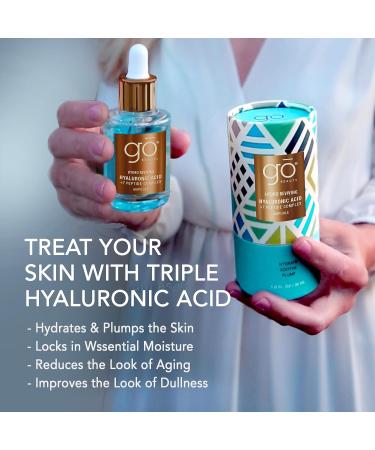 Go Beauty Daily Hydrating Serum with Triple Hyaluronic Acid Hydrating Hydrolyzed Collagen Vitamin B5 Panthenol + 7 Peptide Complex for Dry Dull Aging Skin - Hydro Reviving 1 fl. oz. - Buy Online on GoSupps.com