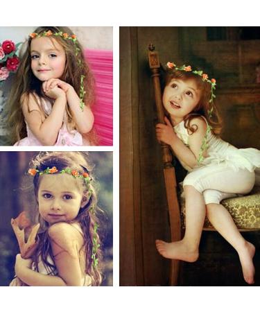 HOPEANT 10 PCS Flower Crown Headband for Travel and Wedding Festivals - Rose Floral Garland Wreath - ZHH-10 - Buy Online on GoSupps.com