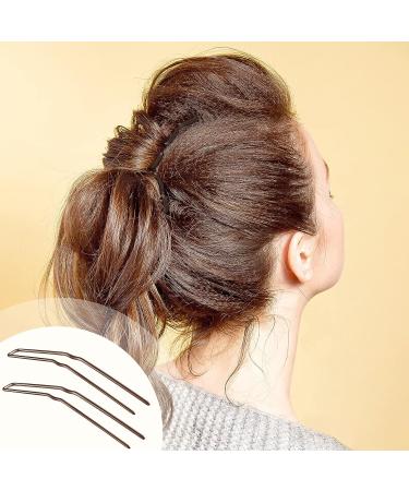 36 Piece Brown 3 Inch U Shaped Hair Pins for Women - Bobby Pins for Updo Styling - Buy Online on GoSupps.com