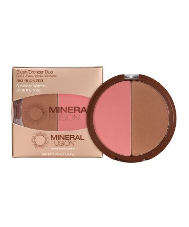 Mineral Fusion Makeup Blush Bronzer Duo Rio Blonzer, 0.29 Oz Mineral Fusion Blush/Bronzer Duo Rio - Buy Online on GoSupps.com