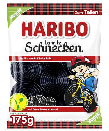 HARIBO Haribo Candy | Licorice Snails Haribo | Haribo Dragees | Haribo Sweets | 175g Total