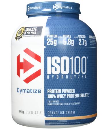Dymatize ISO 100 Orange Ice Cream 2.2kg - Whey Protein Hydrolysate + Isolate Powder