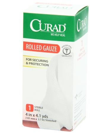 Curad Rolled Gauze - 4 x 4.1 Yards | Medical Grade Bandage Roll - Buy Online on GoSupps.com