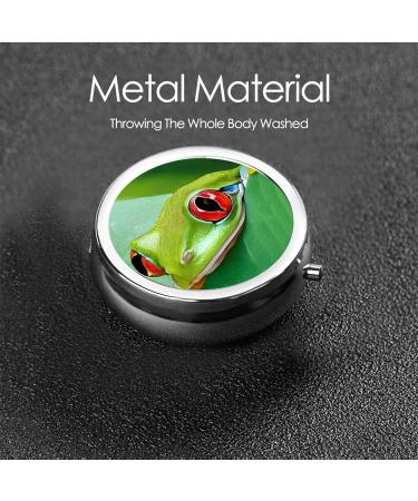 Tree Frog Baby Mini Round Pill Box | 3 Compartment Travel Pill Organizer | Portable Medicine Case for Home & Office - Buy Online on GoSupps.com