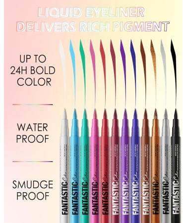  LYSdefeu Liquid Eyeliner Matte Waterproof Eyeliner Pen Colorful Eyeliner Pen 24 Hour Life + Pigmented with Long Lasting Smudge-Proof Ultra Pigmented Quick Dry Defined Line Creation Red - Buy Online on GoSupps.com