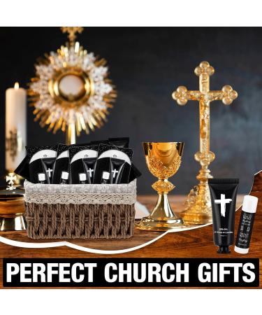 Heigble 20 Pcs Christian Hand Cream Lip Balm Gift Set Black Religious Bible Verse Cedar Scent Lip Moisturizer Bulk Easter Appreciation Gift for Men Coworker Team Sunday School Church Party Favor - Buy Online on GoSupps.com