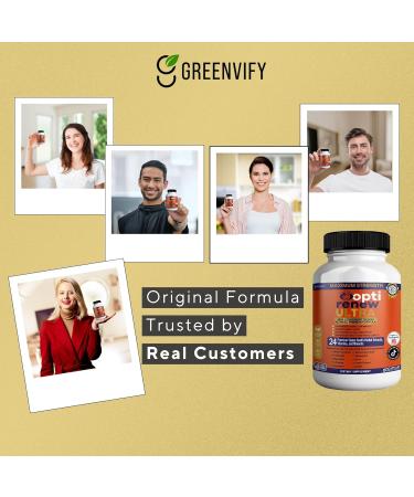 GREENVIFY Opti Renew Ultra Maximum Strength Eye Health Supplement 24 Premium Vision Health Herbal Extracts Vitamins and Minerals 60 Capsules (3) - Buy Online on GoSupps.com