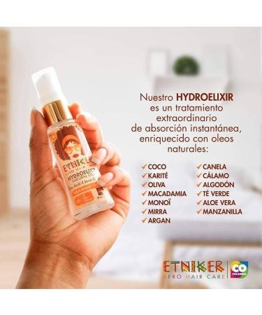 ETNIKER Afro-Textured Hair Define Kit - Gel Hydroelixir & Styling Cream for Curly & Wavy Hair | Nourish & Control with Coconut Shea Butter Monoi Oil | Alcohol Paraben & Sulfate Free | 3 Piece Set - Buy Online on GoSupps.com