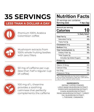 Mushroom Chai (90 Servings) + Mushroom Coffee - Buy Online on GoSupps.com