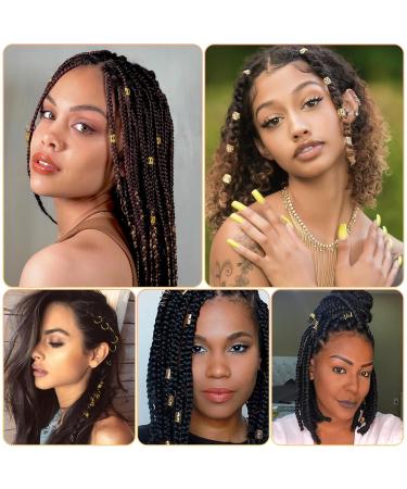 280 Pieces of Hair Accessories for Women | Dreadlock & Braid Jewelry | Adjustable Golden Hair Wrap Rings - Buy Online on GoSupps.com