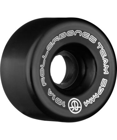 RollerBones Team Logo 101A Recreational Roller Skate Wheels (Set of 8) 57mm Black