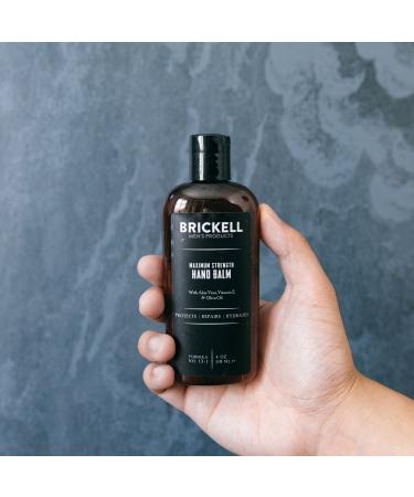 Brickell Men's Maximum Strength Hand Lotion - Natural & Organic, Fast-Absorbing with Vitamin E, Shea Butter, and Jojoba - Unscented 4 Fl Oz - Buy Online on GoSupps.com