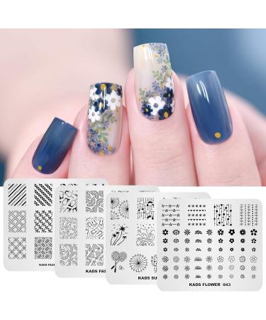 KADS Nail Stamp Plates Set - 20Pcs Leaves Flowers Animal Chinese Style Nail Art Stamping Templates - Buy Online on GoSupps.com