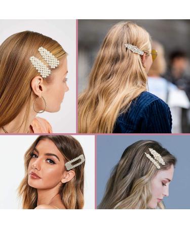 YIKEF 12 Pieces Artificial Pearl Hair Clips - Elegant Hair Snap Clips for Girls | Perfect for Weddings & Valentine's Day Gifts - Buy Online on GoSupps.com