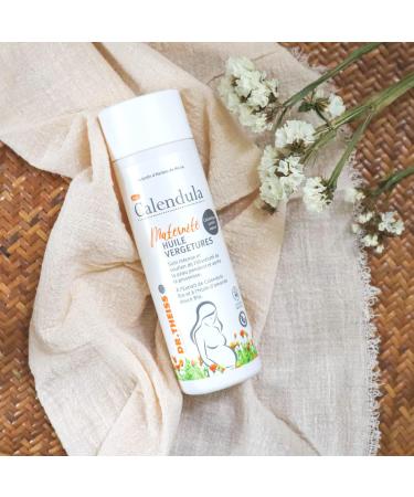 Dr Theiss Organic Calendula Maternity Stretch Marks Oil - Protection and Elasticity for the Skin - With Apricot Kernel Oils Sweet Almond and Sunflower - 200 ml - Buy Online on GoSupps.com