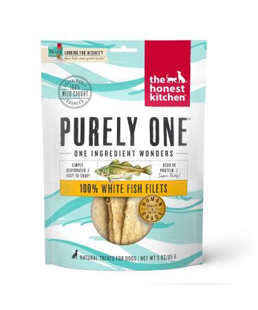 The Honest Kitchen Wishes: Natural Human Grade Dehydrated Fish Filets, Treats for Dogs and Cats 3 oz 1