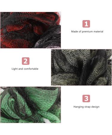 FOMIYES 4pcs Foaming Net Loofah Mesh Pouf - Exfoliating Bath Scrubber Balls for Toddlers & Adults | Skin Care & Bath Supplies - Buy Online on GoSupps.com