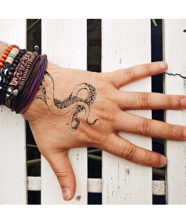 Dopetattoo Octopus Tentacles Temporary Hand Tattoo - 6 Sheets, Fake Tattoos for Men, Women, Adults, Teens - Buy Online on GoSupps.com