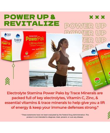 Trace Minerals Power Pak Watermelon - Electrolyte Powder with Vitamin C & Zinc for Hydration, Immune Support, and Energy - 30 Packets - Buy Online on GoSupps.com