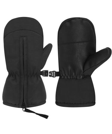 Andake children's gloves warm winter gloves waterproof windproof gloves for skiing playing outdoor activities boys and girls black XXX (determination of the size of the hand) - Buy Online on GoSupps.com