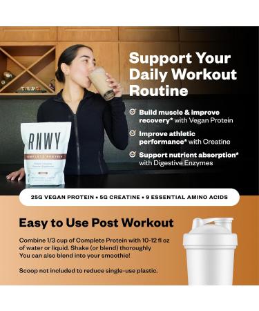 25g Chocolate Protein + 5g Creatine Powder Vegan Plant-Based Protein with Digestive Enzymes to Build & Recover 21 Servings Chocolate 1.99 Pound (Pack of 1) - Buy Online on GoSupps.com