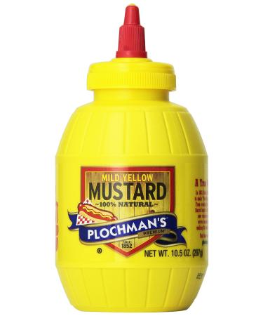 Plochman's Original Yellow Mustard Premium Mild Gluten Free Mustard 10.5oz (Pack of 2)