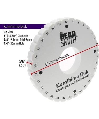 Round Kumihimo Disk - 6 Diameter, 3/8 Dense Foam - Jewelry Braiding Tool by Beadsmith - Buy Online on GoSupps.com