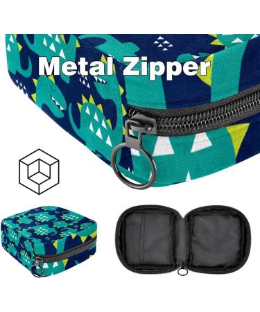 Sweet Green Dinosaur Women's Binding Bag - Large Menstrual Cup Pocket & Zipper - Perfect for Panty Liners Tampons & Periodic Insoles - Buy Online on GoSupps.com