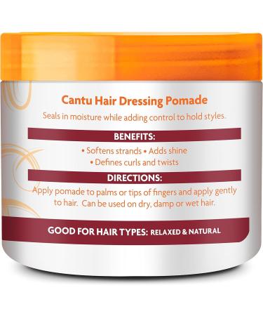 Cantu Shea Butter Hair Dressing Pomade *Moisturizing Formula For All Hair Types 113g Shea butter. 113 g (Pack of 1) - Buy Online on GoSupps.com