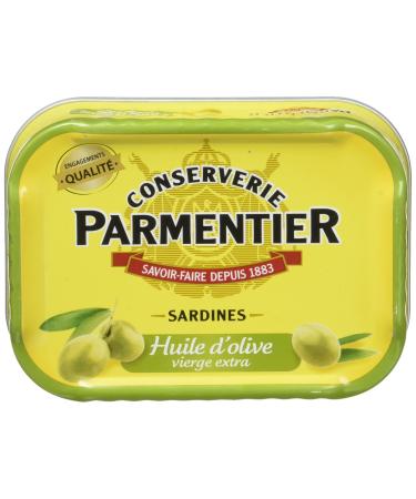 Parmentier Sardines with Extra Virgin Olive Oil 135g - Pack of 8