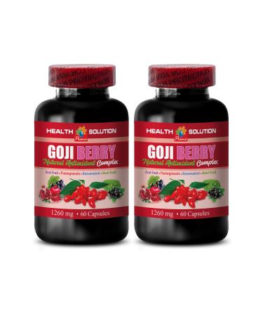 antioxidant multivitamin - GOJI BERRY - NATURAL ANTIOXIDANT COMPLEX - Natural resveratrol - antioxidants supplement - superfood goji berries goji berry supplements superfood antioxidant 2B 120Caps