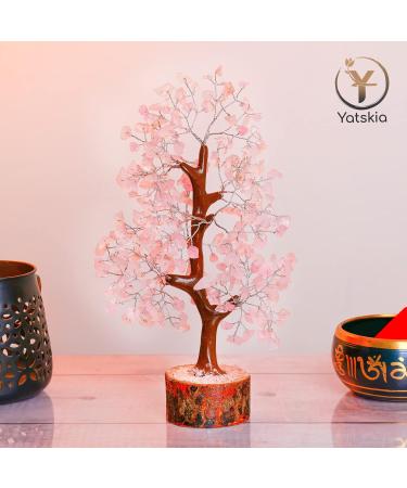 Rose Quartz Gemstone Crystal Tree - Healing Money Tree for Home Decor - Reiki Crystal & Spiritual Gift - Buy Online on GoSupps.com